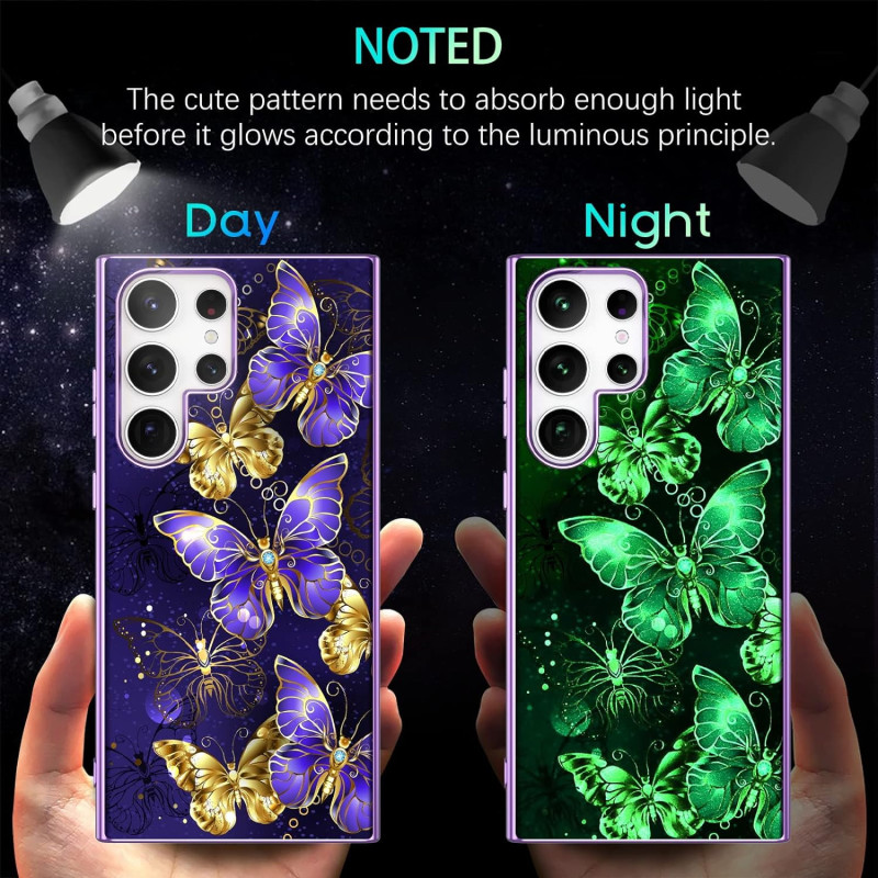 Samsung Galaxy S23 Ultra 5G Case - Luminous Butterfly Glow in Dark