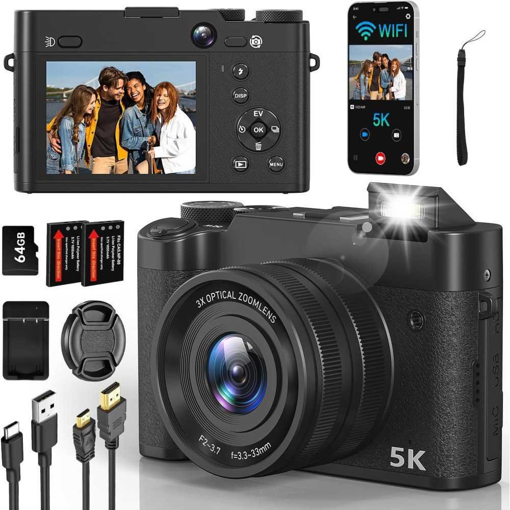 5K WiFi Vlogging Camera for Stunning Photography and Video Content Creation | TekChoice Electronics