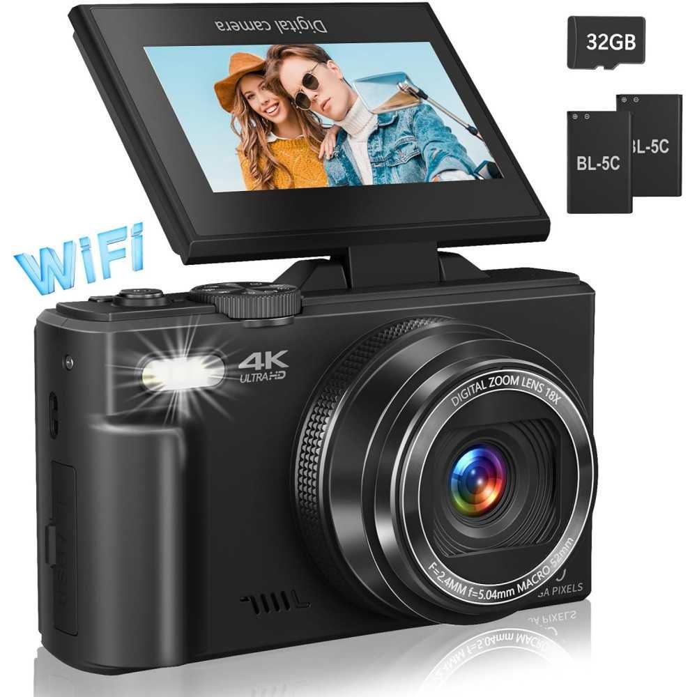 4K Vlogging Camera with 180° Flip Screen and Retro Charm | TekChoice Electronics 4K Vlogging Camera with 180° Flip Screen and Retro Charm | TekChoice Electronics