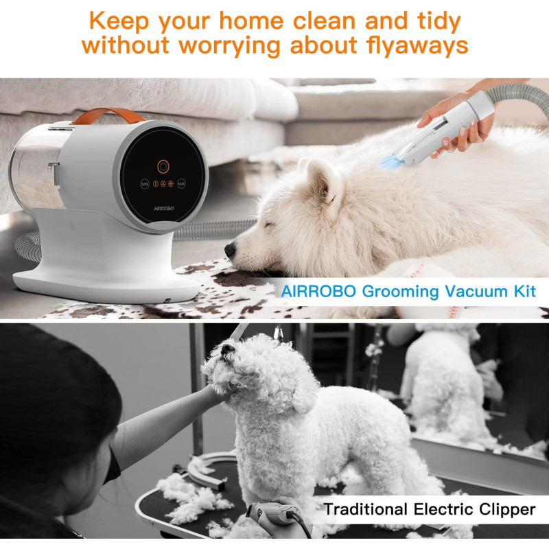 Professional Pet Grooming Kit & Vacuum: Effectively Removes 99% of Pet Hair, Equipped with 2L Large Capacity