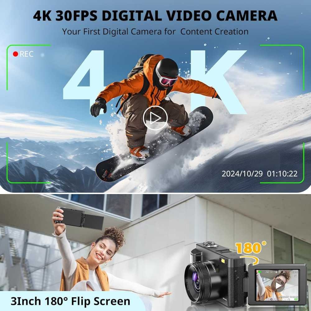 4K Autofocus Camera Bundle for Teen Vloggers | TekChoice Electronics