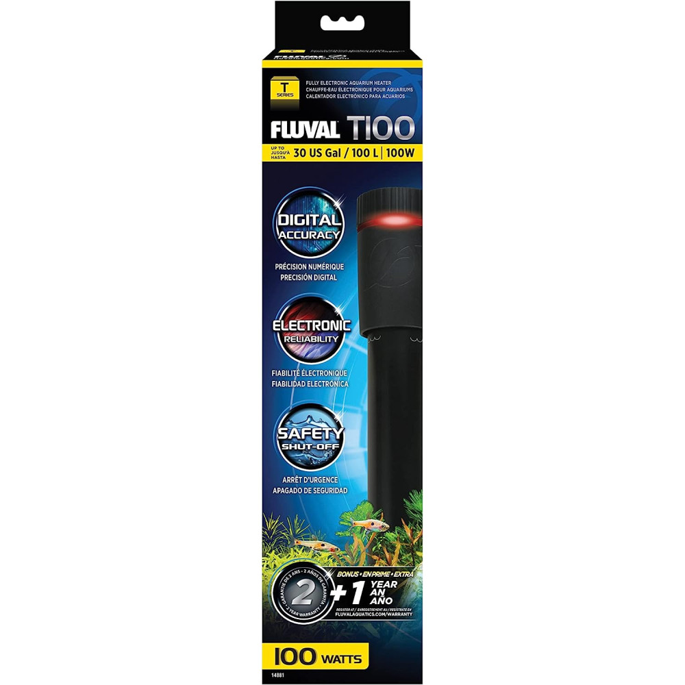 Fluval T100 Fully Electronic Heater - up to 30 Gal