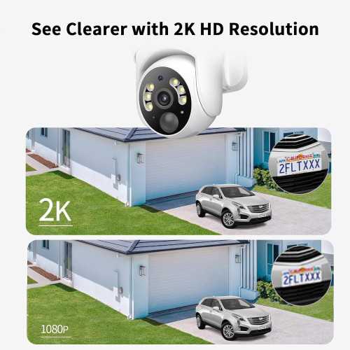 Solar-Powered Outdoor Security Camera with Super-Bright LEDs and 2K Color Night Vision | TekChoice Electronics