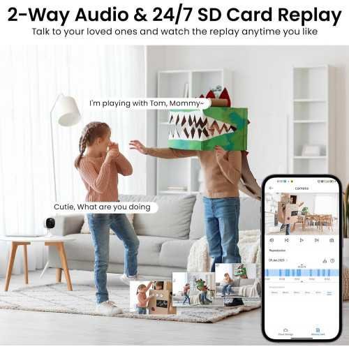 Home 2K Surveillance System for Your Baby, Pet, or Dog with Color Night Vision and Motion Alerts | TekChoice Electronics