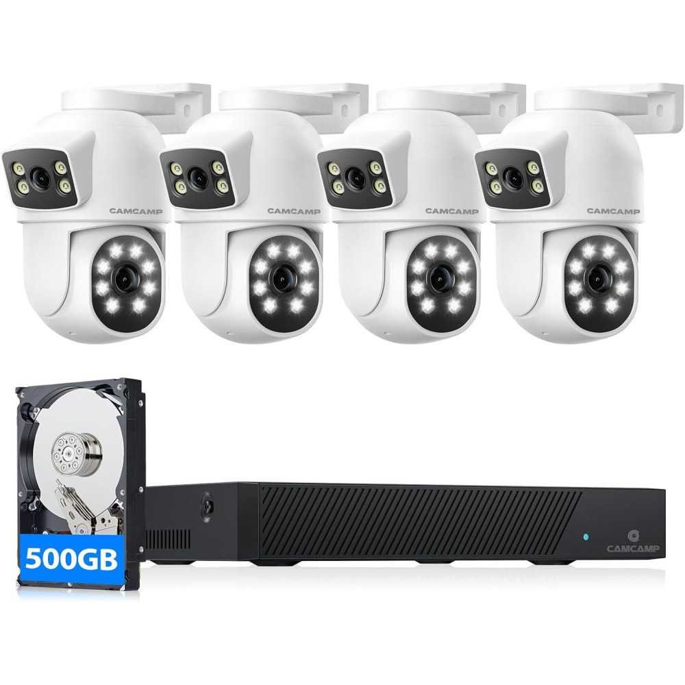 8CH 4MP POE Camera System with Dual Lens, Auto Tracking, Color Night Vision, and 2-Way Audio - No Monthly Fees | TekChoice Electronics