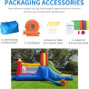 16 x 7.2ft Inflatable Bouncy Castle for Kids: Indoor Outdoor Fun with Racing Slides, Bouncing, and Large Climbing Wall