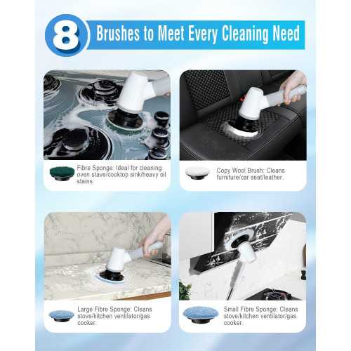 Cordless Electric Spin Scrubber for Effortless Bathroom Cleaning | TekChoice Electronics