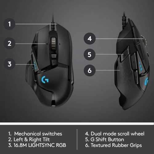 Logitech G502 HERO High Performance Wired Gaming Mouse | TekChoice Electronics