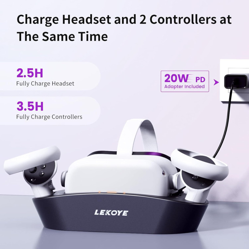 Lekoye Magnetic VR Charging Station