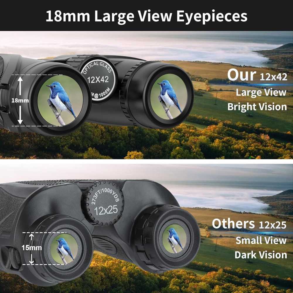 12x42 HD Night Vision Binoculars for Bird Watching and Concert Adventures | TekChoice Electronics