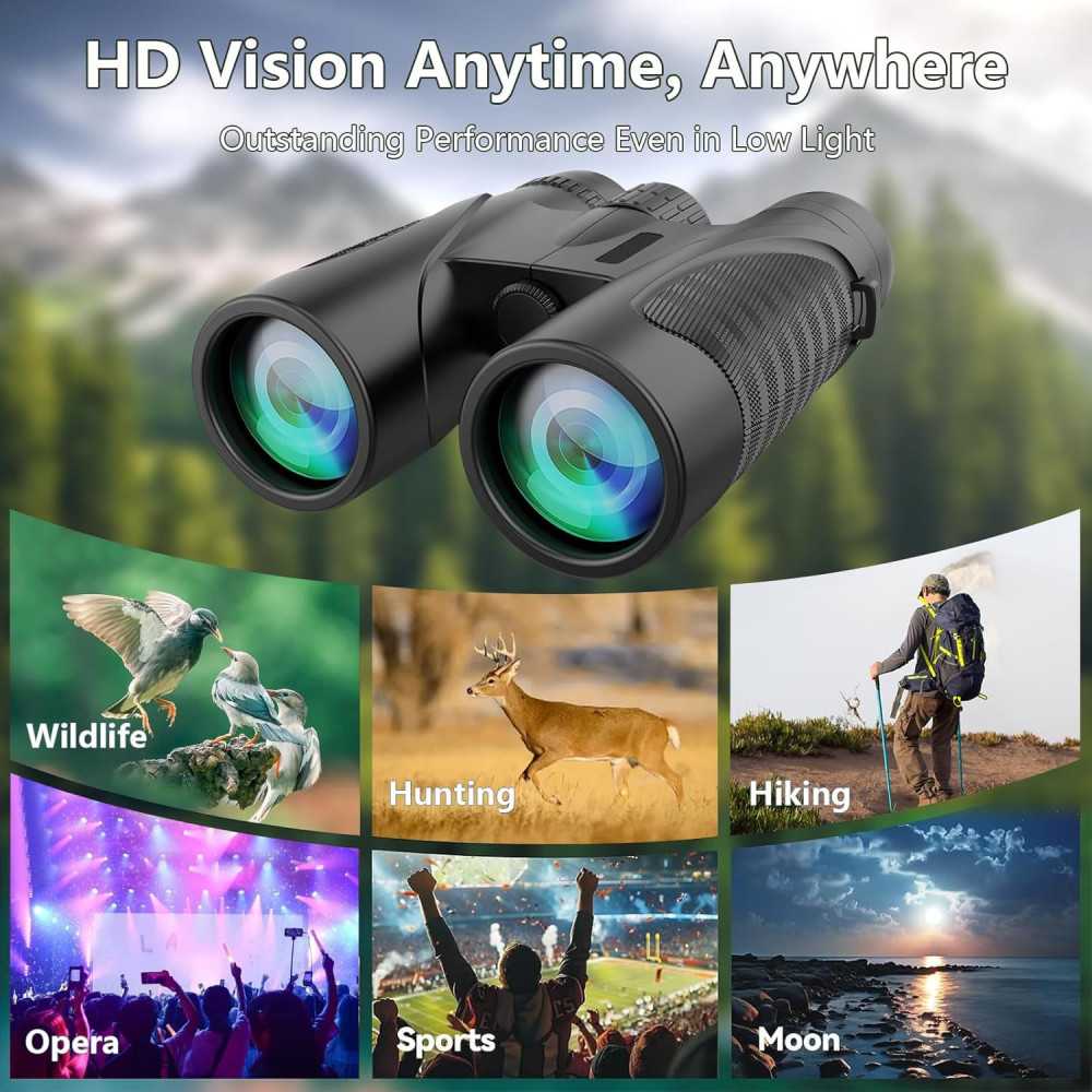 12x42 HD Night Vision Binoculars for Bird Watching and Concert Adventures | TekChoice Electronics