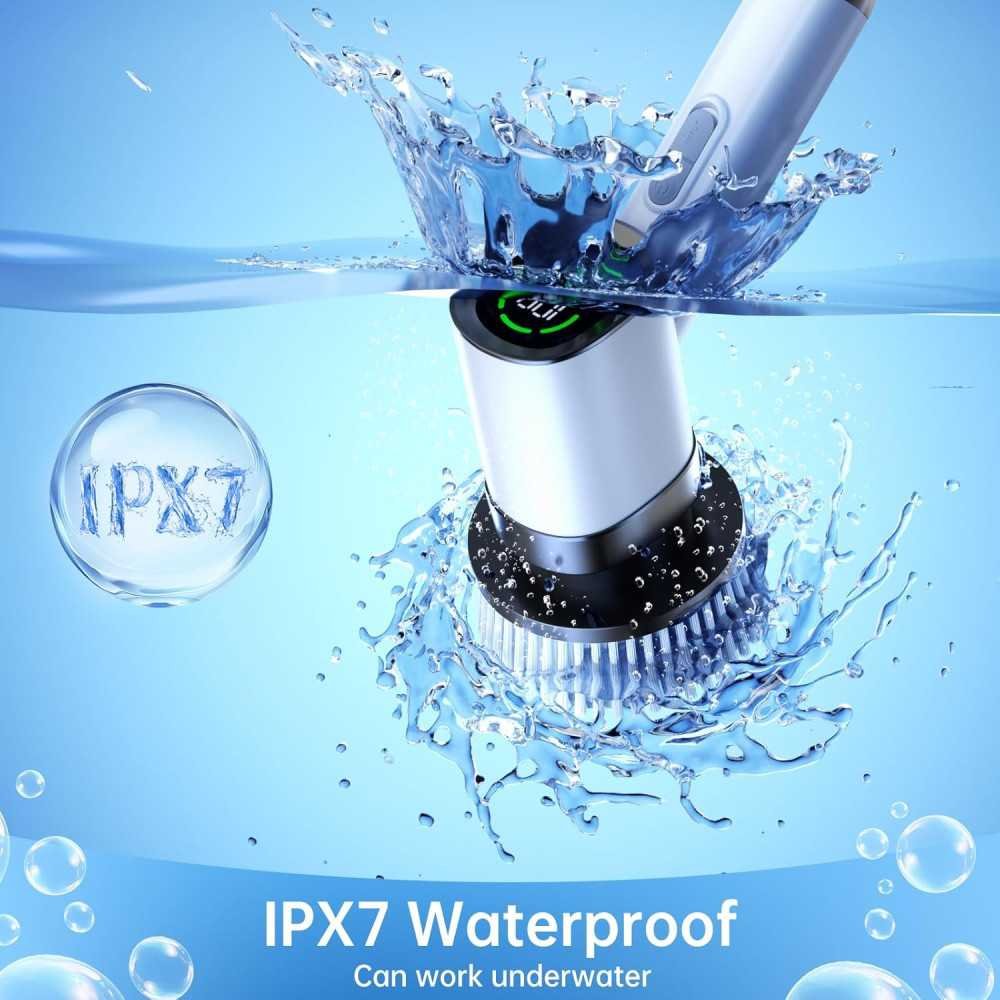 IPX7 Waterproof Cordless Electric Spin Scrubber | TekChoice Electronics