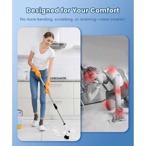 Cordless Electric Spin Scrubber with 10 Tools for Sparkling Results | TekChoice Electronics