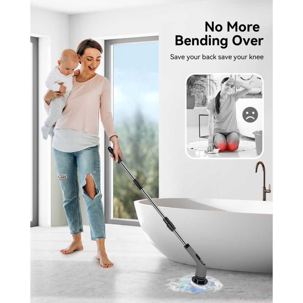 Cordless Electric Shower Scrubber for Effortless Bathroom Cleaning | TekChoice Electronics