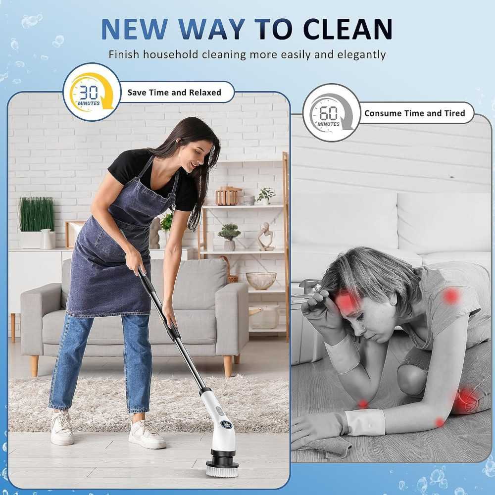 Electric Spin Scrubber with Full-Body Cleaning, Waterproof Design and Multiple Functions | TekChoice Electronics