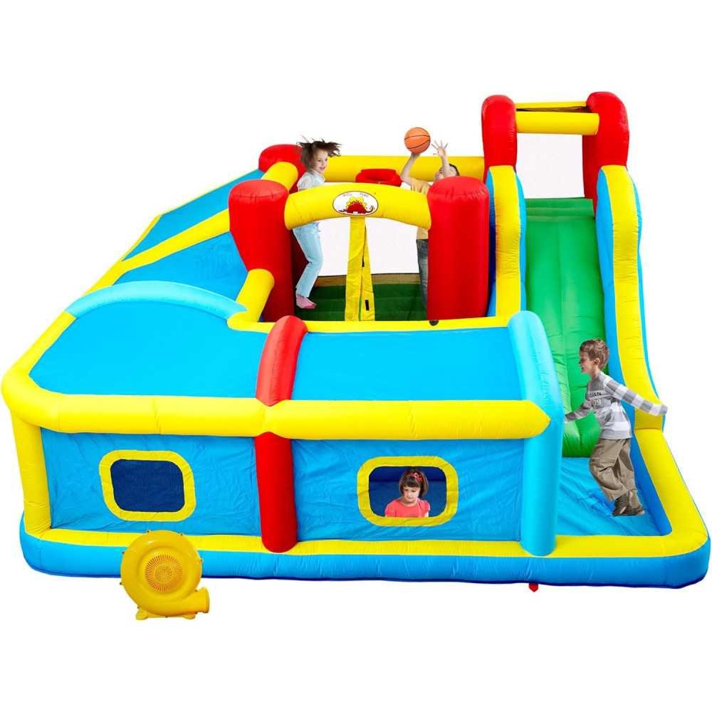 Inflatable Bounce House Extravaganza with Slide, Wave Pool, and More | TekChoice Electronics