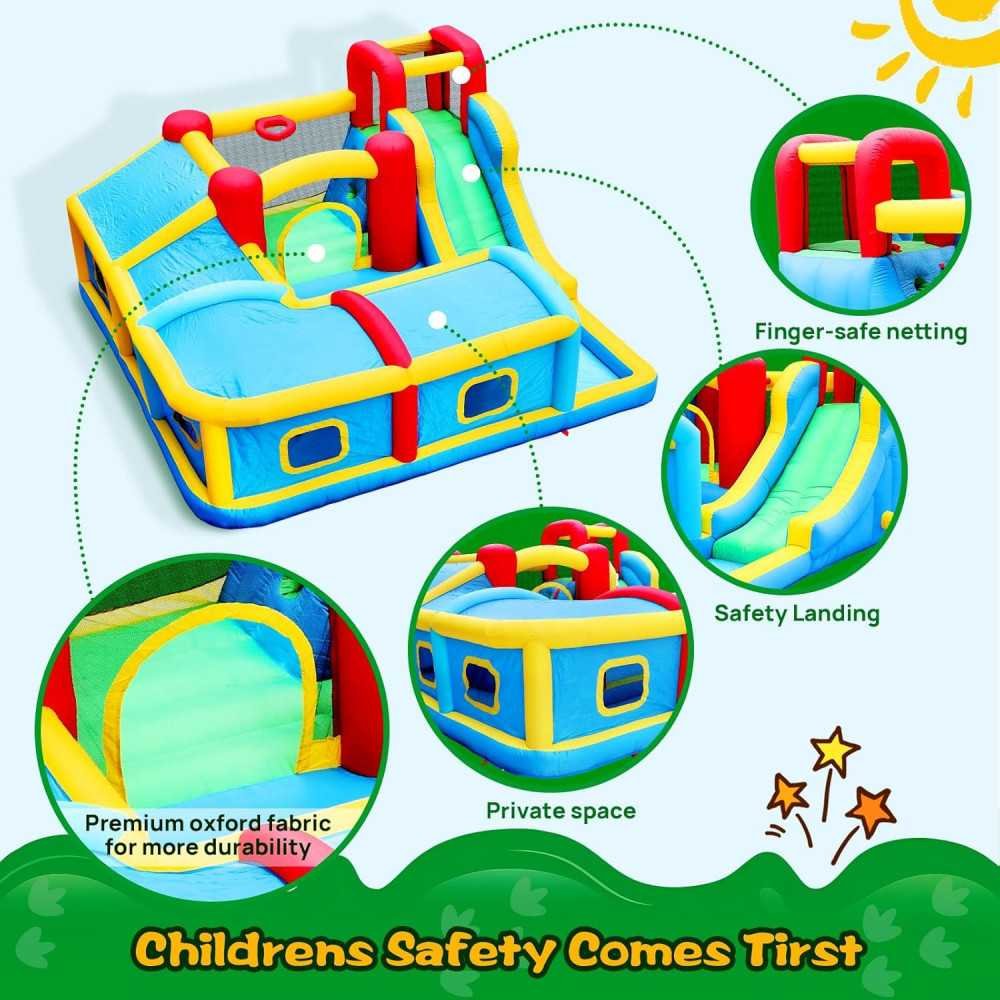 Inflatable Bounce House Extravaganza with Slide, Wave Pool, and More | TekChoice Electronics