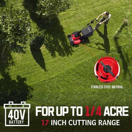 PowerSmart 40V Cordless Lawn Mower for Effortless Yard Maintenance | TekChoice Electronics