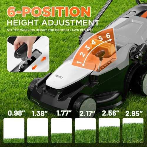 20V Electric Lawn Mower with 6-Position Height Adjustment and Long-Lasting Batteries | TekChoice Electronics