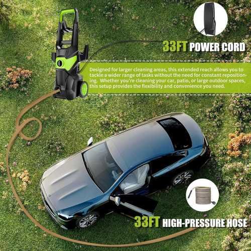 3000 PSI Electric Pressure Washer Kit for a Spotless Clean on Cars, Fences, Patios, and Driveways | TekChoice Electronics