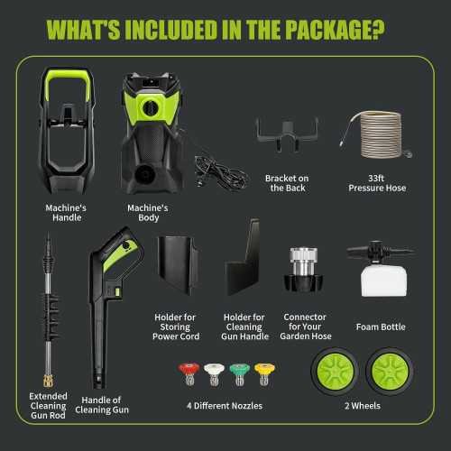 3000 PSI Electric Pressure Washer Kit for a Spotless Clean on Cars, Fences, Patios, and Driveways | TekChoice Electronics