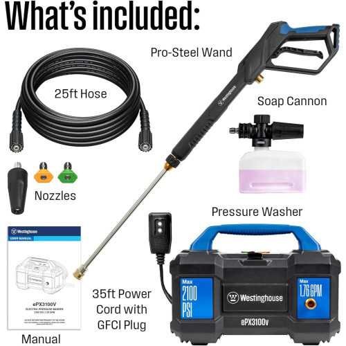 ePX3100v Electric Pressure Washer For Sparkling Cars, Fences, Driveways, Home, and Patios | TekChoice Electronics