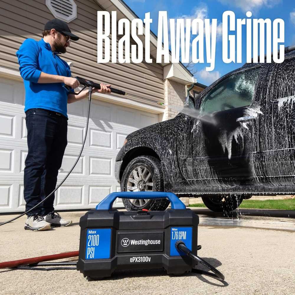 ePX3100v Electric Pressure Washer For Sparkling Cars, Fences, Driveways, Home, and Patios | TekChoice Electronics