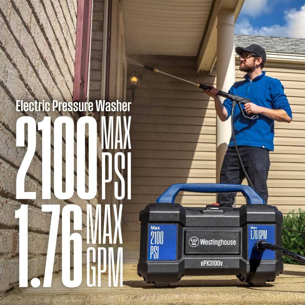 ePX3100v Electric Pressure Washer For Sparkling Cars, Fences, Driveways, Home, and Patios | TekChoice Electronics