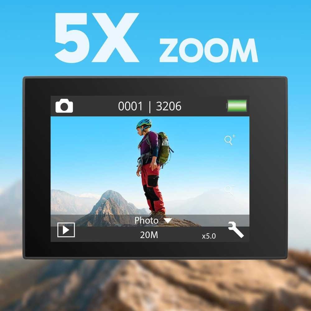 EK7000 Pro 4K 30fps Action Camera w/ Touch Screen and Remote Control | TekChoice Electronics