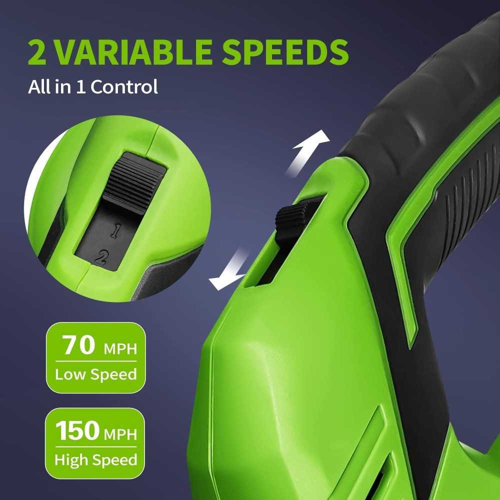 20V 5.0 Ah Battery Cordless Leaf Blower with 2 Tubes | TekChoice Electronics