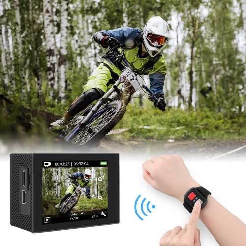 EK7000 Pro 4K 30fps Action Camera w/ Touch Screen and Remote Control | TekChoice Electronics