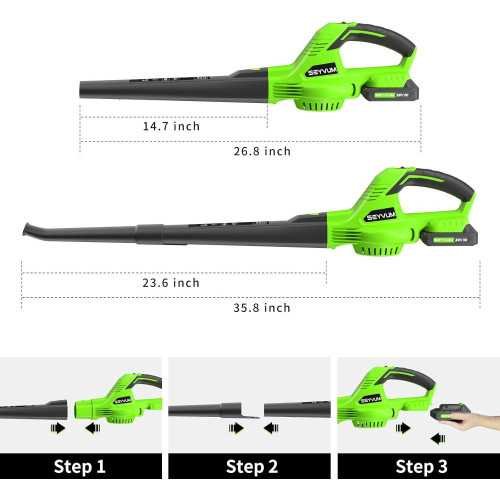 20V 5.0 Ah Battery Cordless Leaf Blower with 2 Tubes | TekChoice Electronics