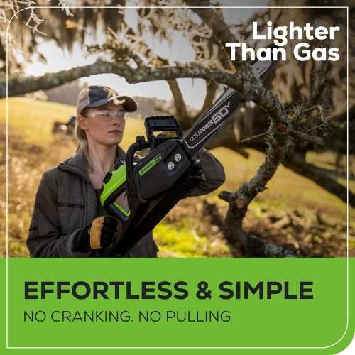 60V Cordless Chainsaw with Battery and Charger | TekChoice Electronics