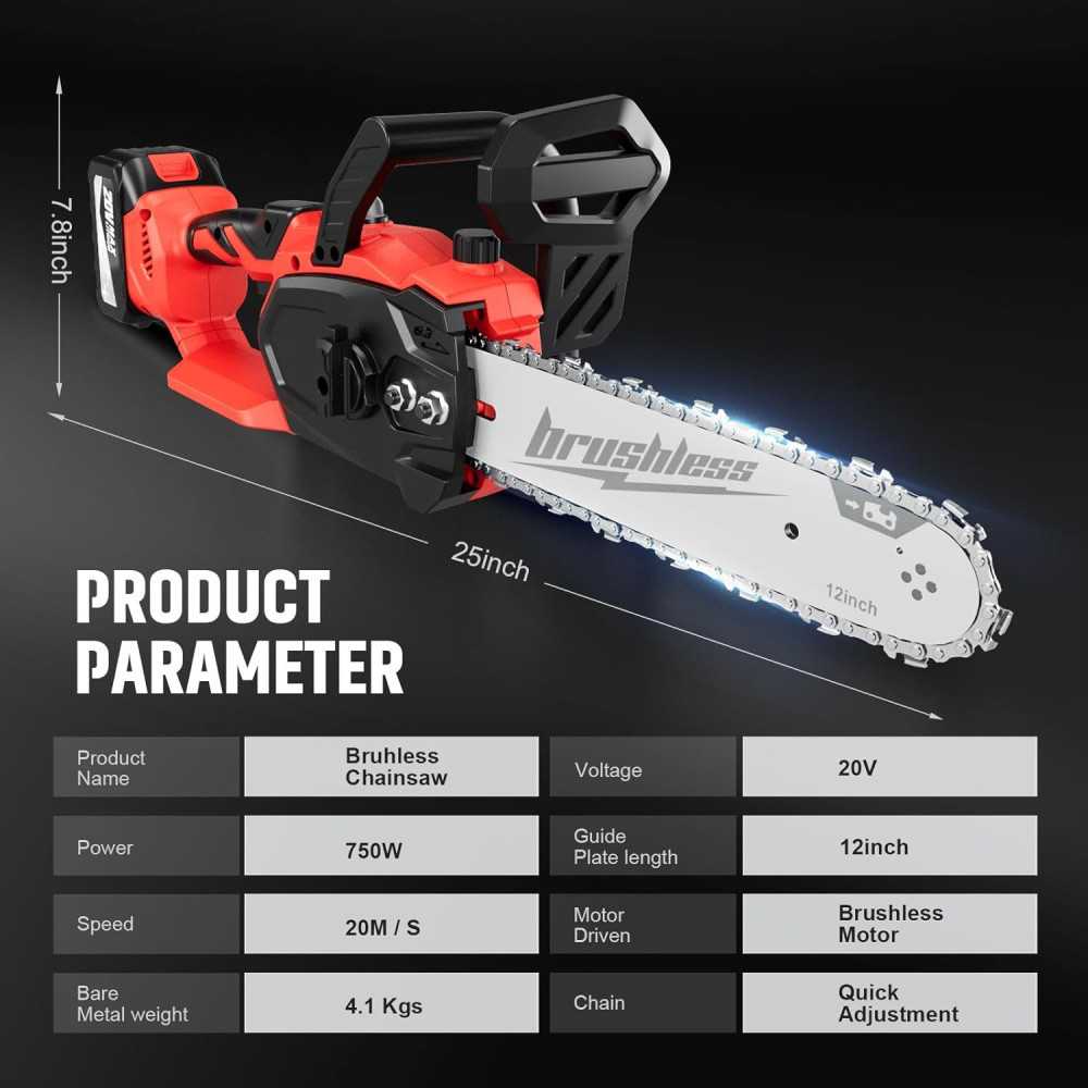 20V Cordless Chainsaw with Lithium Ion Battery for Efficient Cutting | TekChoice Electronics