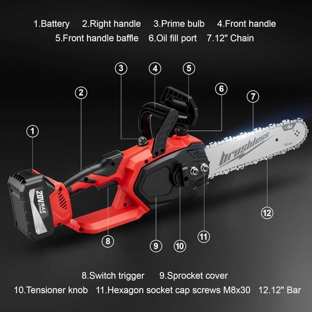 20V Cordless Chainsaw with Lithium Ion Battery for Efficient Cutting | TekChoice Electronics