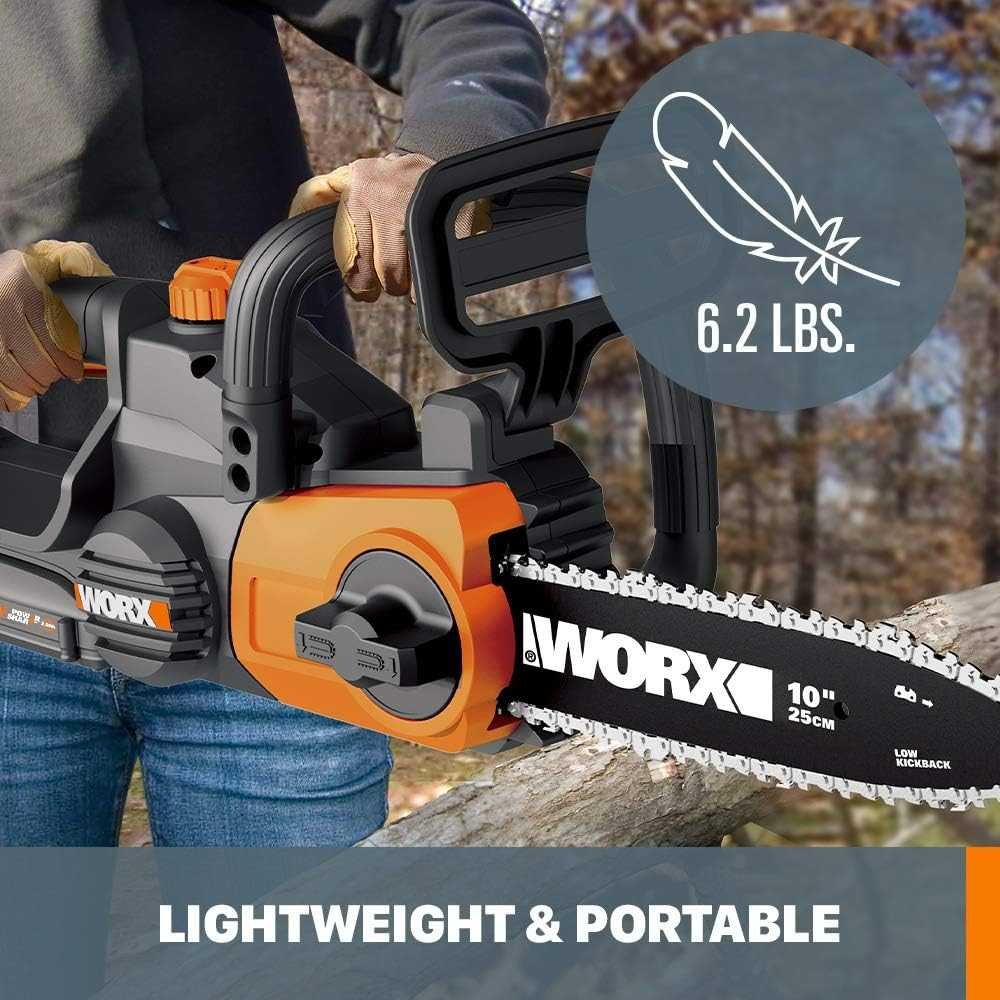 WG322 20V Cordless Chainsaw with Auto-Tension | TekChoice Electronics