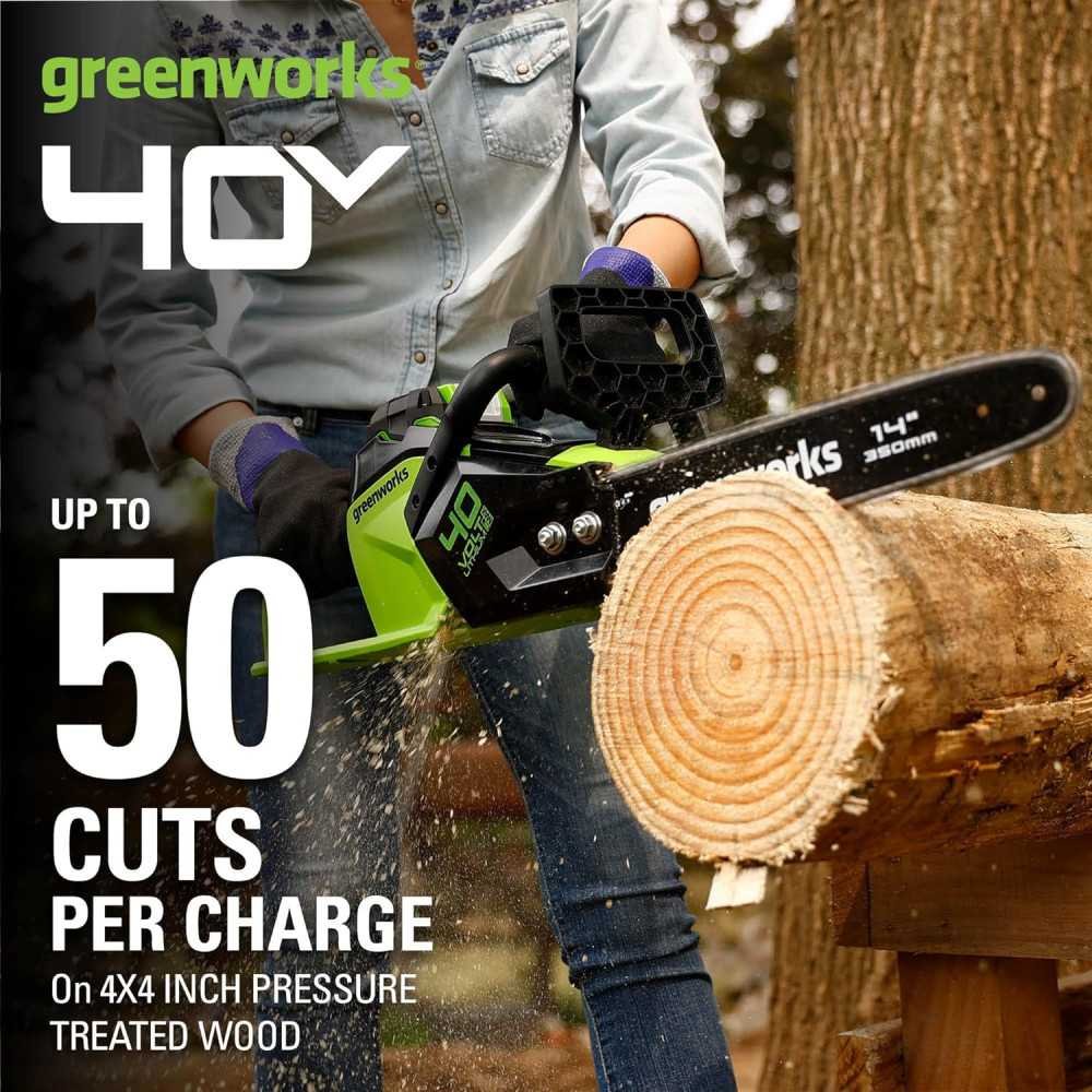 40V 14" Chainsaw Kit: Includes 2.5Ah USB Battery and Charger | TekChoice Electronics