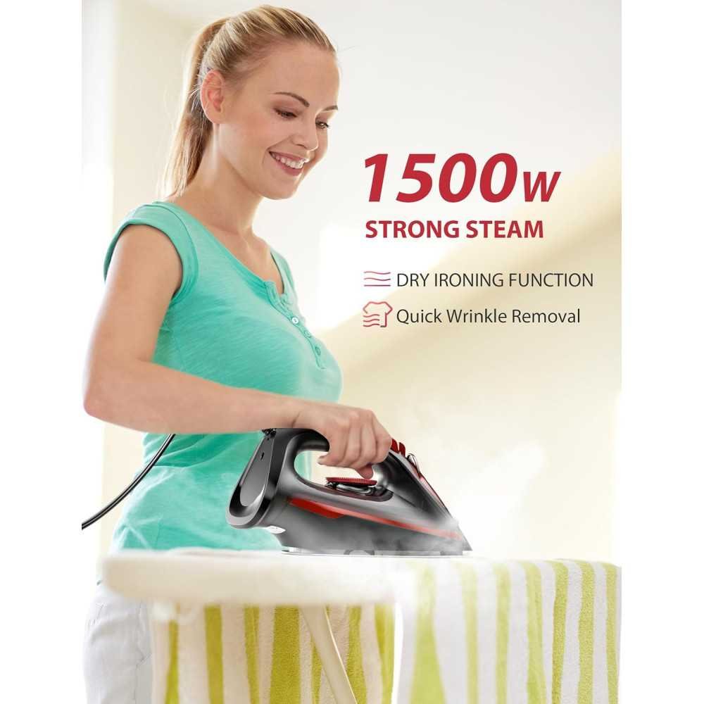 Coated Soleplate Steam Iron for Quick & Easy Garment Care | TekChoice Electronics