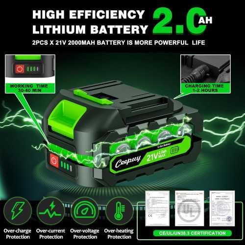 Portable Mini Chainsaw for Tree Branches and Wood Cutting - Includes 2 Batteries and 3 Chains | TekChoice Electronics