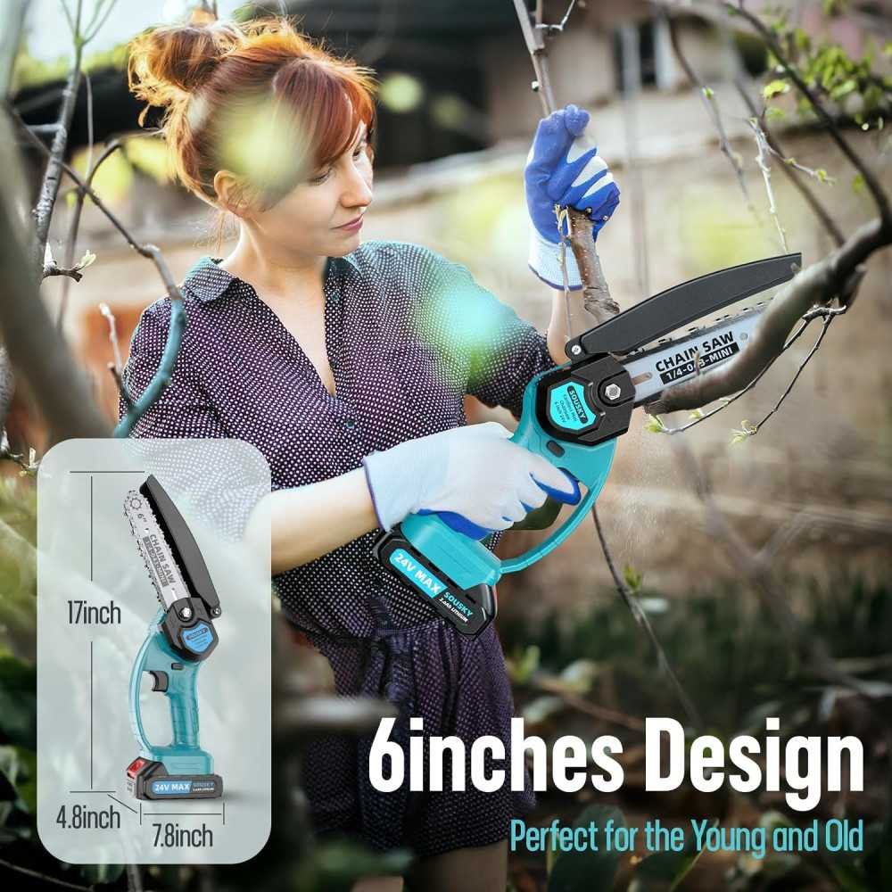 Mini 6-Inch Cordless Chainsaw | TekChoice Electronics