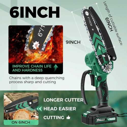 Mini 6-Inch Portable Electric Chainsaw for All Your Tree Trimming Needs | TekChoice Electronics