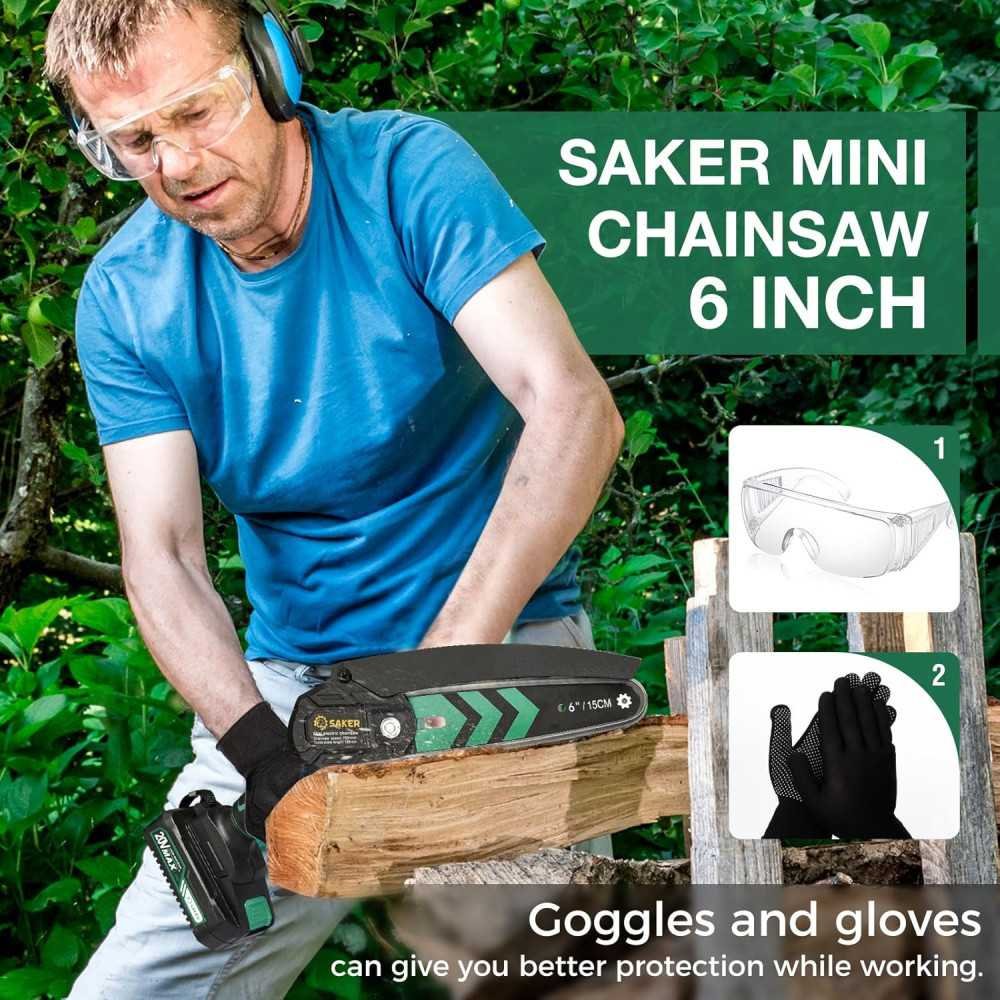 Mini 6-Inch Portable Electric Chainsaw for All Your Tree Trimming Needs | TekChoice Electronics