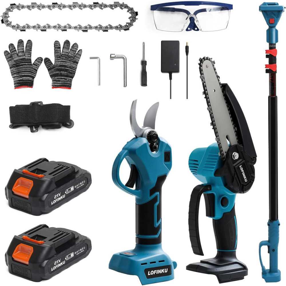 3-in-1 Electric Pruner Kit with Cordless Chainsaw and Pruning Shears | TekChoice Electronics
