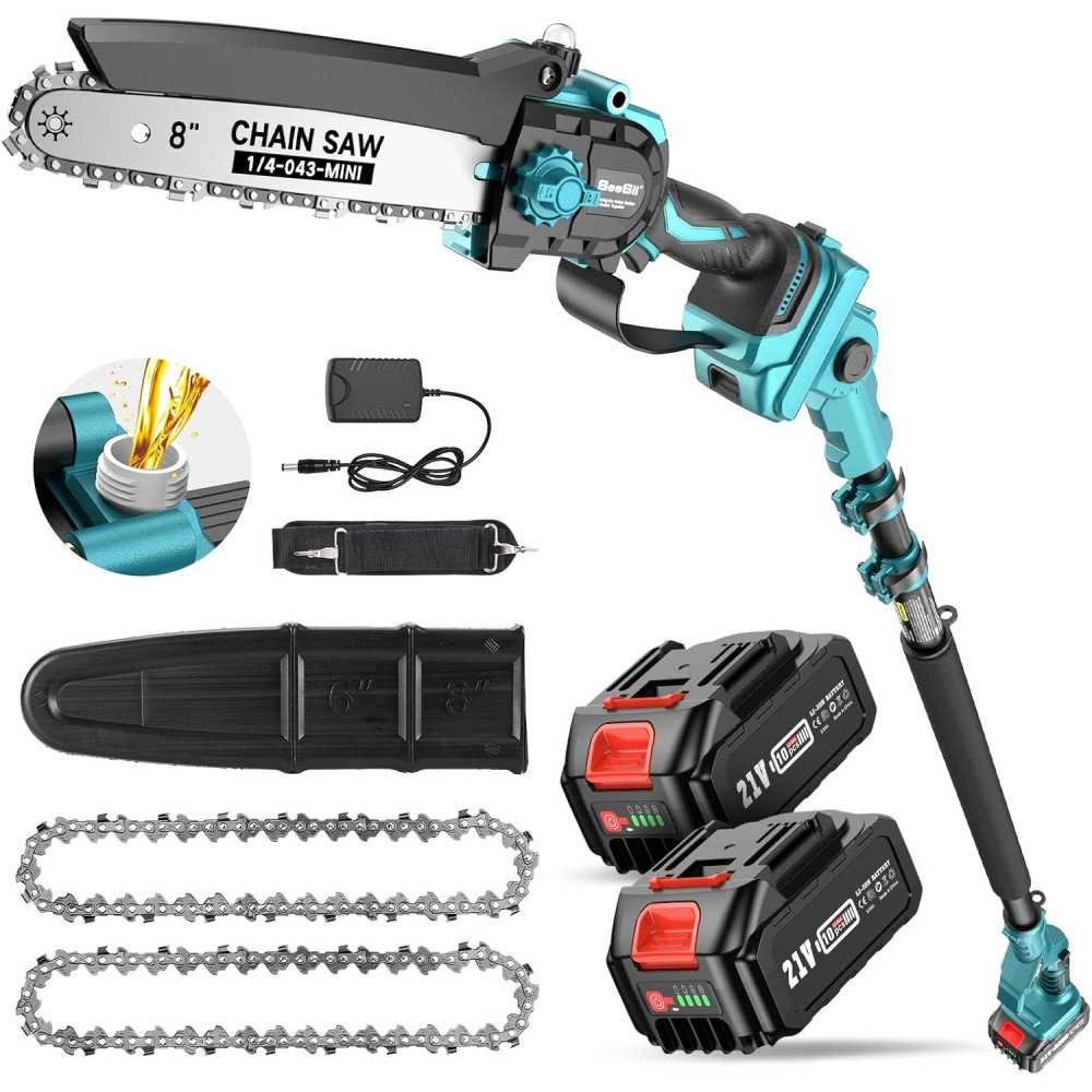 PS810 Cordless Pole Saw and Mini Chainsaw Deluxe Set | TekChoice Electronics PS810 Cordless Pole Saw and Mini Chainsaw Deluxe Set | TekChoice Electronics