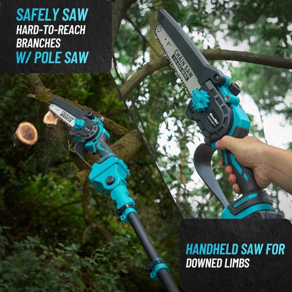PS810 Cordless Pole Saw and Mini Chainsaw Deluxe Set | TekChoice Electronics