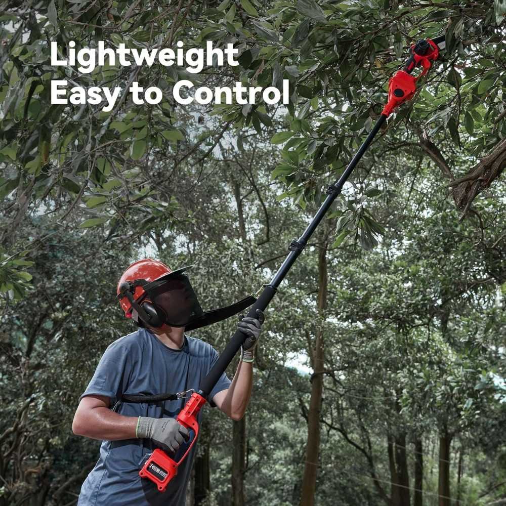 2-in-1 Cordless Pole Saw & Mini Chainsaw with Auto Oiling and Tool-Free Chain Tension | TekChoice Electronics