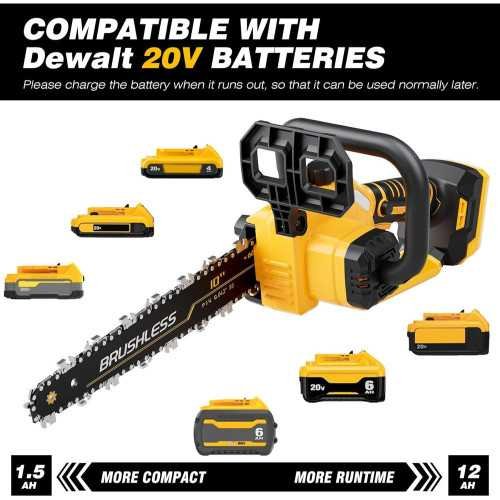 2-in-1 Cordless Pole Saw and Chainsaw Combo with Battery Compatible, Auto Oiling Feature and Max 15ft Reach | TekChoice Electronics