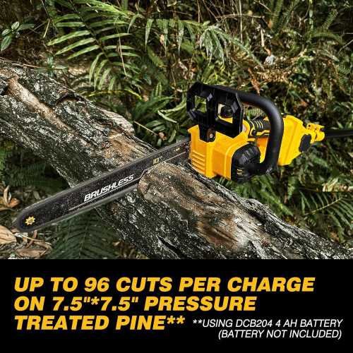 2-in-1 Cordless Pole Saw and Chainsaw Combo with Battery Compatible, Auto Oiling Feature and Max 15ft Reach | TekChoice Electronics