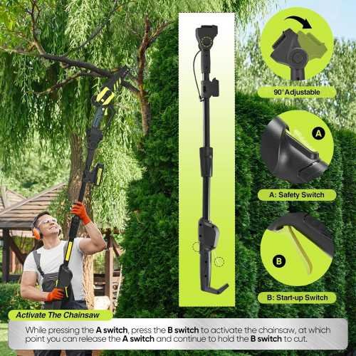 2-in-1 Cordless Electric Pole Saw and Mini Chainsaw | TekChoice Electronics