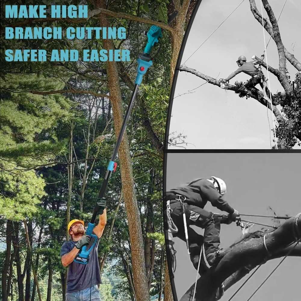 2-in-1 Cordless Pole Saw and Mini Chainsaw Combo for Effortless Tree Trimming and Wood Cutting | TekChoice Electronics